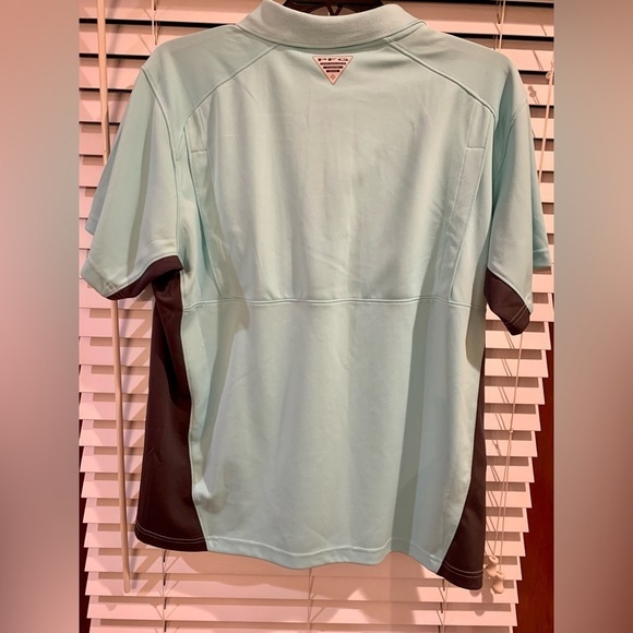 Columbia Green/Gray Sun Protection Fishing Polo Size XL - Picture 2 of 4